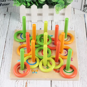 Gioco Educativo in Legno per Bambini con Anelli da Lancio, OEM ODM all'Ingrosso, Economico e di Alta Qualità, Migliora la Destrezza Manuale e l'Acuità Visiva, Ecologico - Product Image 4