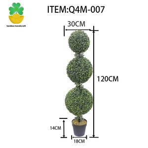Gỗ Hoàng Dương 4 'Cây nhân tạo topiar 3 quả bóng trong nhà ngoài trời nhựa trang trí nội thất cho đám cưới năm mới tốt nghiệp giáng sinh cảnh - Product Image 2