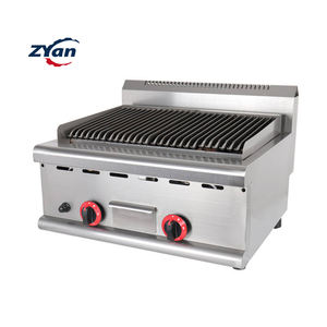 Nouveau <span class=keywords><strong>Barbecue</strong></span> Commercial <span class=keywords><strong>Radiant</strong></span> Robuste <span class=keywords><strong>à</strong></span> <span class=keywords><strong>Gaz</strong></span> et Charbon de Bois, de Table, avec Pierre de Lave - Product Image 3