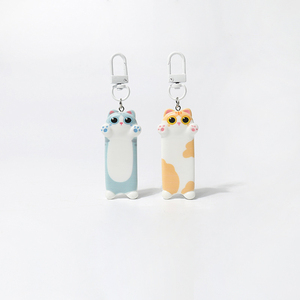 Porte-clés <span class=keywords><strong>photo</strong></span> numérique chat dessin animé PVC écologique pour voiture et sac à dos - Product Image 2