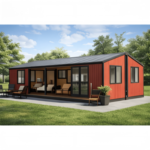 Maison conteneur extensible à faible coût, 2 chambres, abri de jardin modulaire avec structure en acier de luxe et design moderne - Product Image 1