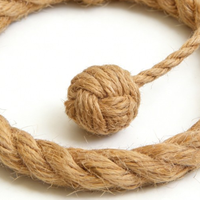 Ornement suspendu rustique en jute avec boucle de suspension en corde, 10 à 35 cm, 6 tailles, fait main, cadeau, décoration de maison champêtre