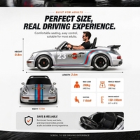 Go Drift Kart estilo 911, kart eléctrico de drift para adultos - 2500W, velocidad máxima de 80 km/h, frenos de disco hidráulicos, capacidad de carga de 200 kg