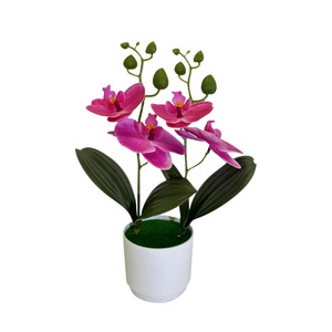 Orchidée Phalaenopsis Paulon en bonsaï, 28 cm de haut, fleur artificielle, décoration intérieure, accessoires de mariage, décoration de la maison - Product Image 5