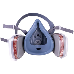 Masker Gas debu, Respirator setengah wajah 6200 untuk melukis semprot pestisida kimia asap perlindungan api dengan kacamata - Product Image 4