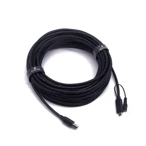 Kabel ekstensi kustom 10m 15m 20m USB 3.0 A male ke USB C male dengan catu daya kabel ekstensi USB 3.0