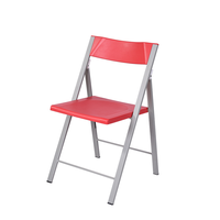 Chaise de formation pliable sans accoudoirs en plastique empilable pour salle de conférence, usage intérieur/extérieur, idéale pour les invités