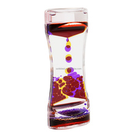 Jouet sensoriel visuel apaisant, minuteur à bulles liquides en acrylique bicolore attrayant, couleur personnalisable, effet goutte d'huile