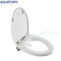 Siège de toilette bidet à fermeture lente non électrique, haute qualité, double buse, en plastique, pour hygiène intime – Meilleure vente