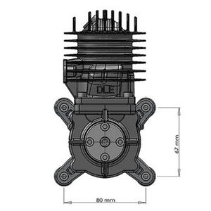 Moteur à essence DLE55 55CC pour avion RC à aile fixe, monocylindre, double échappement, refroidissement par air, démarrage manuel après le coup de manivelle - Product Image 2