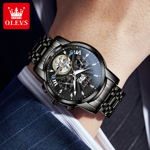 Olevs 9965 di lusso automatico orologio meccanico data calendario <span class=keywords><strong>in</strong></span> <span class=keywords><strong>acciaio</strong></span> inox <span class=keywords><strong>cinturino</strong></span> orologio da uomo Business Casual <span class=keywords><strong>smartwatch</strong></span> - Product Image 4