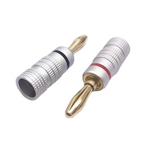 Fiche banane plaquée cuivre Nakamichi, prise de câble de haut-parleur audio sans logo 4MM sans soudure