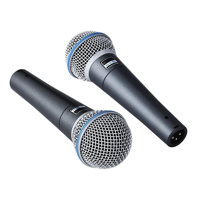 Beta58A Professional Noise Cancelling Handheld Wired Cardioid Dynamic Microphone with XLR Connector for Stage Karaoke Studio Use