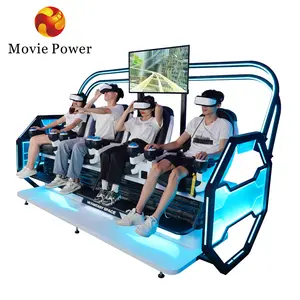 Sanal gerçeklik hız treni 9d vr sinema vr sandalye 4 oyuncu atari makinesi eğlence parkı kapalı için