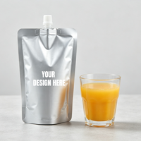 Bolsa con Boquilla de Grado Alimenticio, Tamaño Personalizado, Bolsa de Aluminio con Boquilla para Envasado de Leche, Jugos y Bebidas
