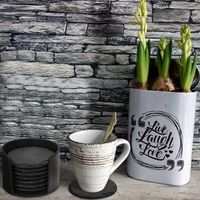 Sous-verres carrés en ardoise naturelle noire, style bohème moderne, écologiques, vente en gros 2024, pour bar et cuisine