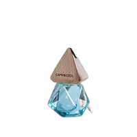 DM Four Seasons Glass Aromatherapy Car Perfume Pendant Zen Tea Fragrance Essential Oil Decoration Deodorizing Hanging Accessory.