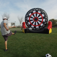 Jeu de fléchettes géantes gonflables noires pour l'extérieur, cible de football gonflable, fléchettes de football pour événements sportifs