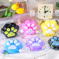 Patte de chat Tpr fait à la main doux pincement jouet à presser Squishy Mochi moelleux extensible floqué pied patte rebond Squishy décompression jouets