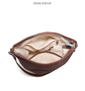 Sac à bandoulière polyvalent en daim, grande capacité, fermeture éclair, nouvelle collection 2026, personnalisable OEM pour grands magasins - Product Image 6