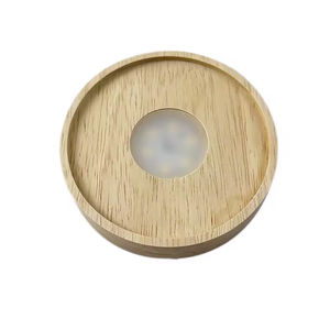 Industrial Wooden Lamp Base <b>with</b> Crystal Shade <b>LED</b> Incense <b>Diffuser</b> Holder 3 AAA Battery Powered Warm White <b>Light</b> Switch Control - Product Image 6