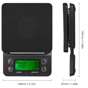 <span class=keywords><strong>Balance</strong></span> à café numérique <span class=keywords><strong>de</strong></span> précision 0,1 g avec minuteur, multifonction, compagnon idéal pour la pâtisserie et la préparation <span class=keywords><strong>de</strong></span> boissons - Product Image 3