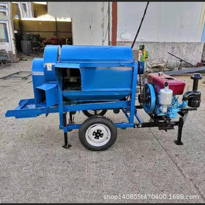 Máquina trilladora de doble eje personalizada, cosechadora eléctrica de granos para trigo, arroz y sorgo, con transmisión de engranajes azul, multifuncional - Product Image 2