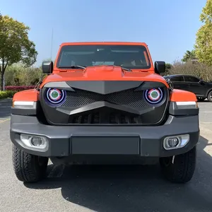 Grille de pare-chocs avant StarNav pour JT 2018 2019 2020 2021 2022 2023, style Knight, accessoires extérieurs de remplacement et de rénovation - Product Image 2