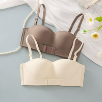BH Kancing Depan untuk Payudara Kecil - BH Wanita Tanpa Kawat Baja, Push Up, Seamless