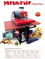 Presse à chaud pneumatique industrielle 40x60cm (16x24 po) double station, style européen, pour sublimation, vente en gros