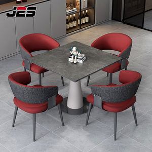 Ensemble de mobilier de restaurant commercial J2S avec chaises rembourrées modernes et tables rondes pour les projets de design de salons d'accueil - Product Image 2