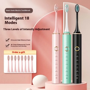 Brosse à dents électrique à poils souples, brosse à dents électrique pour adultes, brosse à dents sonique à tige métallique, charge USB - Product Image 5