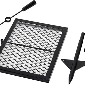 Barbecue portable en acier inoxydable pour usage extérieur, avec support, plaque <span class=keywords><strong>de</strong></span> cuisson et grille <span class=keywords><strong>de</strong></span> barbecue - Product Image 6