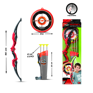 Enfants tir arc avec 3 flèches d'aspiration cible flèche <span class=keywords><strong>carquois</strong></span> arc flèche <span class=keywords><strong>jouet</strong></span> ensembles enfants pratique jeu <span class=keywords><strong>jouet</strong></span> tir à l'arc accessoires - Product Image 2