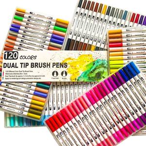 Caligrafía arte marcadores cepillo <span class=keywords><strong>dual</strong></span> bolígrafos de punta de color de agua cepillo pluma pincel de <span class=keywords><strong>120</strong></span> <span class=keywords><strong>pcs</strong></span> - Product Image 6