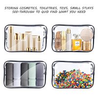 Trousse de toilette transparente étanche pour femmes, trousse de maquillage cosmétique pour hommes sac de rangement de toilette de voyage
