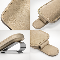 Support de lunettes en cuir pour pare-soleil de voiture, clip multifonctionnel pour lunettes de soleil, organisateur de rangement pour cartes pour voiture