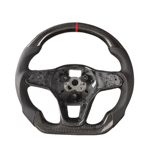 Volant pour VW Golf MK8 GTI R-Line avec fonction de chauffage personnalisée en cuir/fibre de carbone et assemblage - Product Image 6