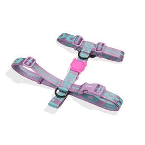 Pettorina Ad H Aura Dog Harness Purple Teal Pattern Adjustable Fit - Product Image 1