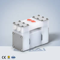 Pompe à diaphragme pneumatique miniature GK DN04 PP, résistante aux produits chimiques, pompe de laboratoire avec diaphragme en PTFE pour le transfert de liquides