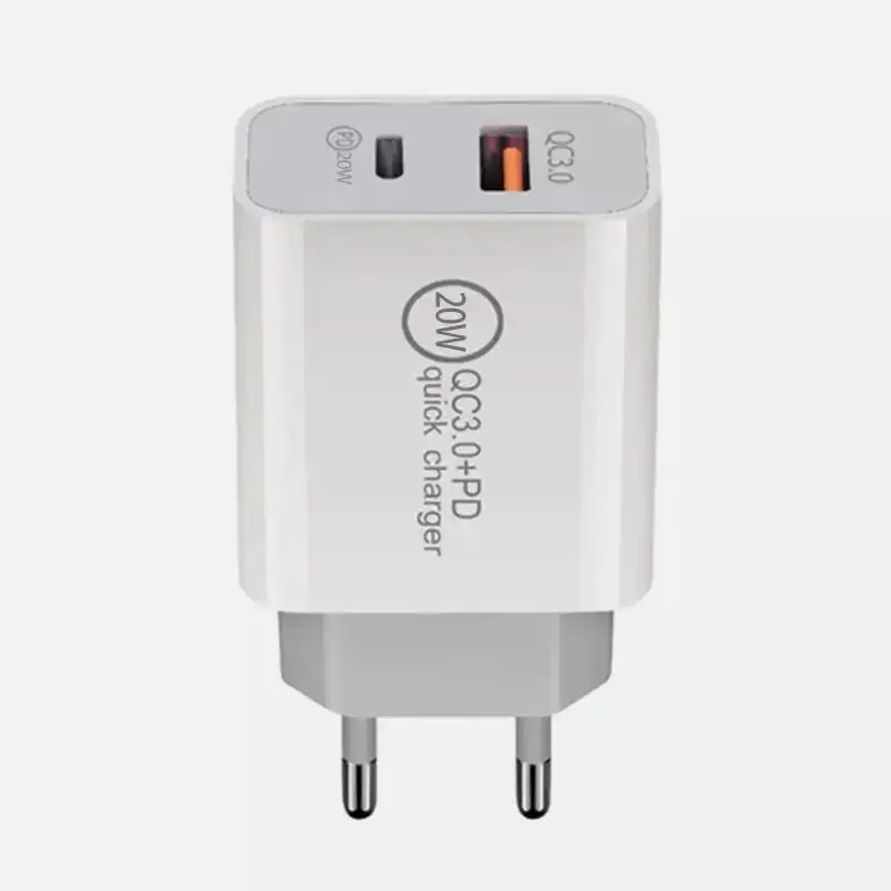 20W Charger PD Usb C Power Adapter 18W QC3.0 Fast Charging Type C Port 20W Charger And Cable