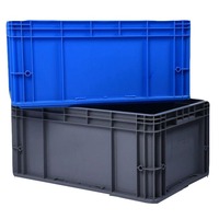 Boîtes de rangement en plastique recyclables légères de l'UE - Boîtes solides empilables et emboîtables pour caisses d'entrepôt