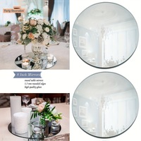Plateau rond personnalisable pour fêtes, plateau de table, centre de table, plateau à bougies, plateau mural, plateau de table de mariage, plateau rond miroir