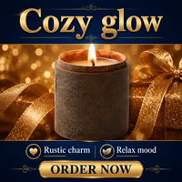Bougie parfumée artisanale en cire de soja dans un bocal en bois pour Pâques, Halloween, mariage, Ramadan - Biologique, respectueuse de l'environnement, végétalienne, vente en gros