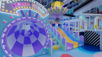 Aire de jeux intérieure sur le thème de l'océan personnalisée, aire de jeux pour enfants, équipement de jeux souples, matériau ABS, capacité de 500 kg, ISO9001