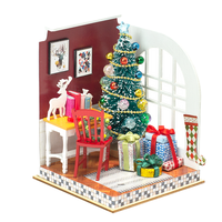 IIECREATE L-2208 Kit de jouet modèle miniature en bois à assembler soi-même, maison de poupée 3D avec clochettes, expérience d'assemblage amusante