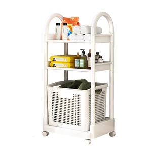 Estante de almacenamiento de ropa sucia al por mayor con cestas multicapa, estantería para aperitivos domésticos, soporte para baño - Product Image 5