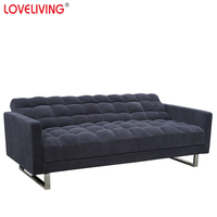 Sofá Cama de Tela de 3 Plazas, Estilo Nórdico, Personalizado de Fábrica OEM, para Decoración del Hogar, Sala de Estar, Dormitorio o Apartamento