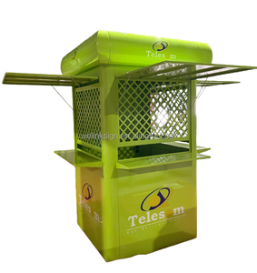 Kiosque télécom extérieur Telesom <span class=keywords><strong>en</strong></span> métal, cabine préfabriquée <span class=keywords><strong>en</strong></span> acier, design moderne, garantie 5 ans, marque FLOWVISUAL, magasins <span class=keywords><strong>en</strong></span> Afrique, <span class=keywords><strong>orange</strong></span> - Product Image 1