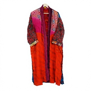 Kimono de Seda Vintage Indio para Mujer, Sexy, para Playa, con Parches, Romántico, Transpirable, Estilo Kimono, Bata de Dormir - Product Image 1